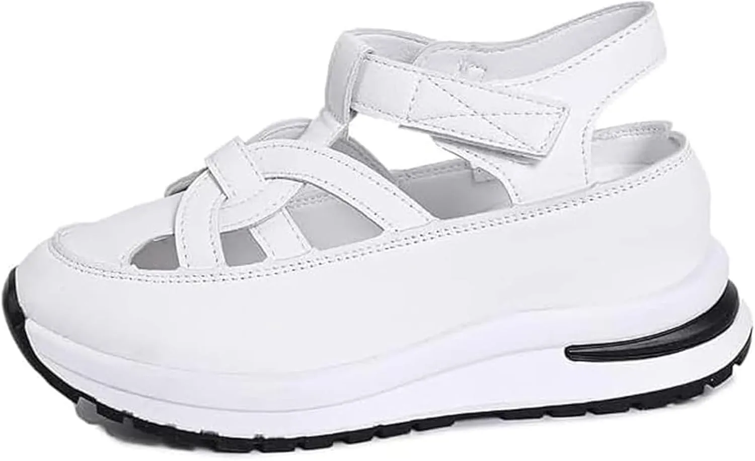 Bomre Shoes, Aveta Orthopedic Sandals, Women's Plus Size Hollow-Out Casual Sandals, Closed Toe Wedge Sandal