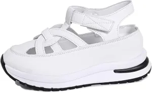 Bomre Shoes, Aveta Orthopedic Sandals, Women's Plus Size Hollow-Out Casual Sandals, Closed Toe Wedge Sandal