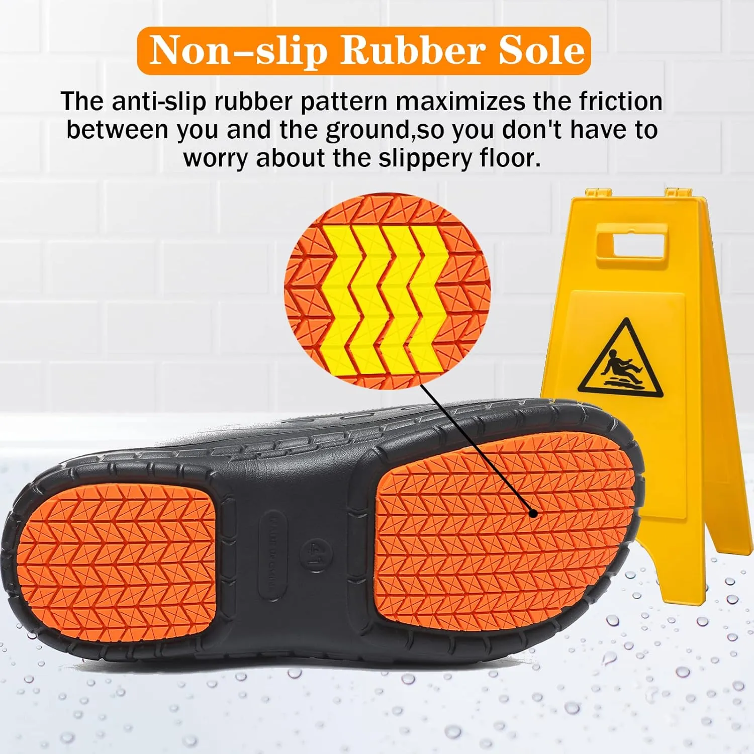Chef Shoes for Men Nonslip Water Proof Work Shoes Mens Clogs Comfortable Nursing Nurse Shoes for Gardener Men Indoor and Outdoor for Kitchen Office Seaside-Zapatos de Cocina para Hombres