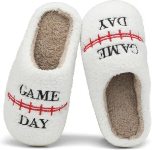 INMINPIN Kids Girls Boys Ball Sports Slippers Soft Curly House Shoes Memory Foam Non-Slip Indoor Outdoor Slippers for Sports Fan