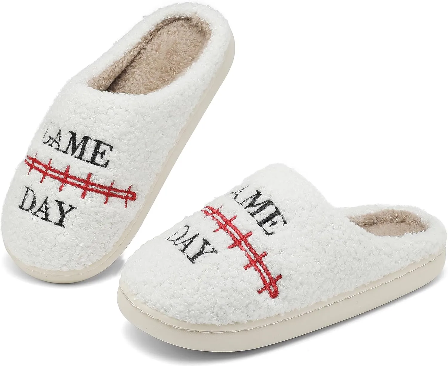 INMINPIN Kids Girls Boys Ball Sports Slippers Soft Curly House Shoes Memory Foam Non-Slip Indoor Outdoor Slippers for Sports Fan