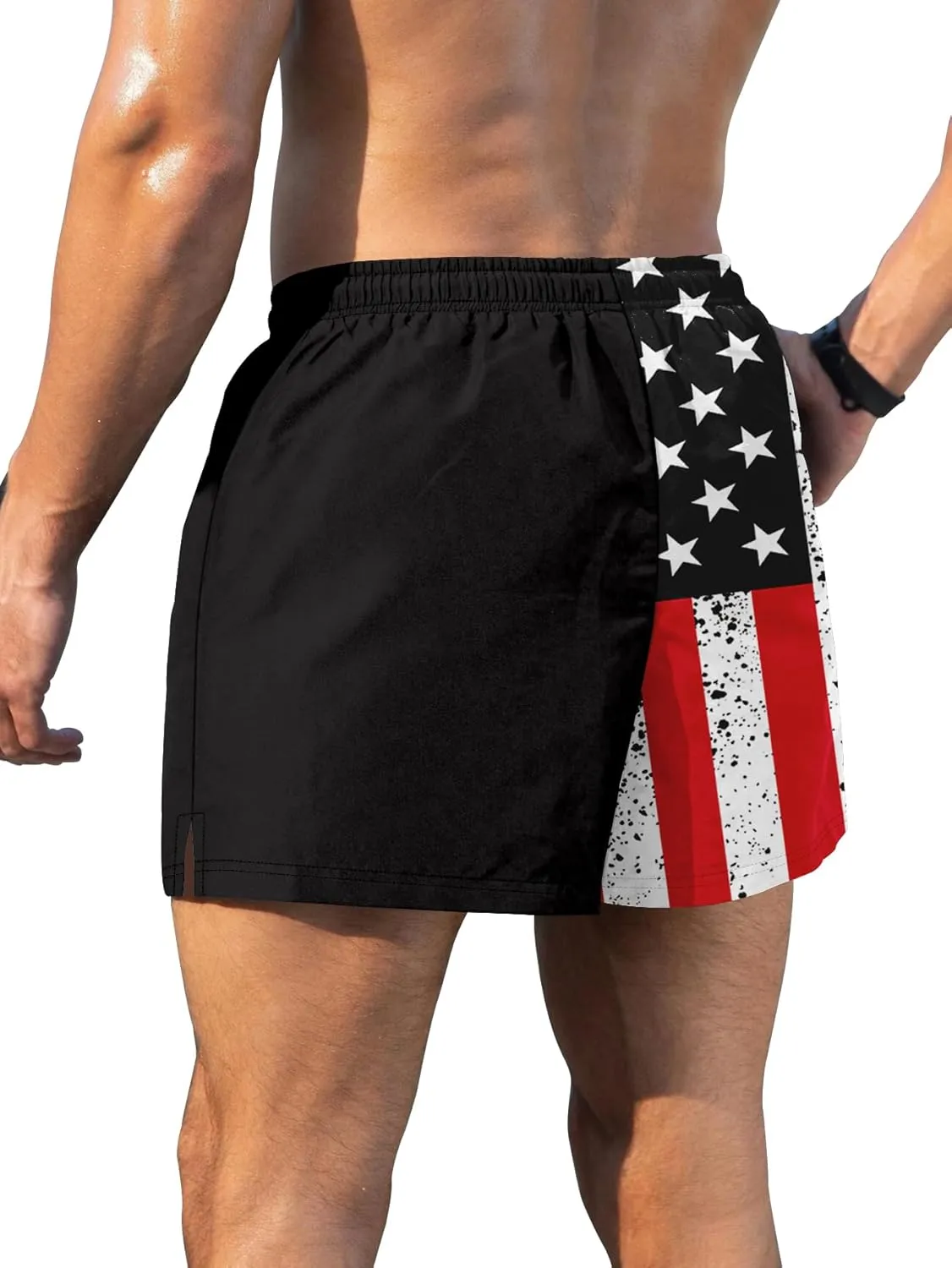 Keevoom Mens Swim Trunks Compression Liner Swim Shorts Quick Dry Swimwear Swimsuit Bathing Suits Board Shorts with Pockets