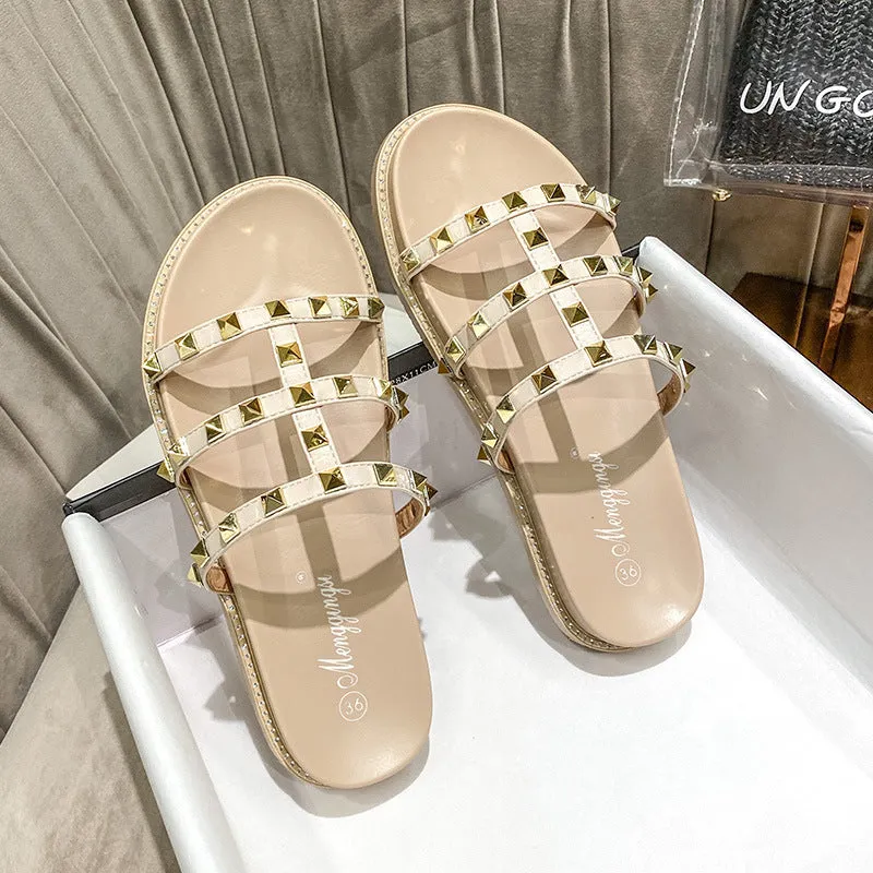 Owlkay Platform Stud Sandals