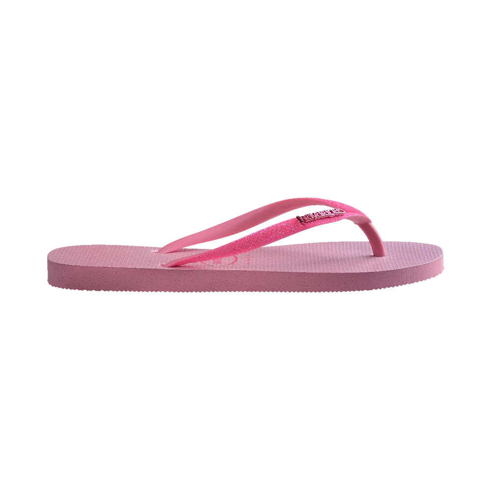 Slim Glitter Iridescent Flip Flops