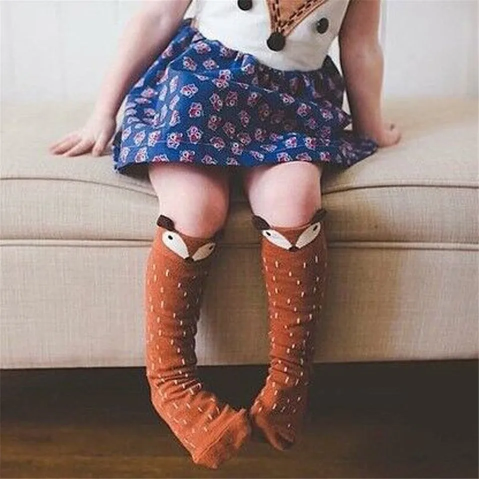 Toddler Knee High Fox Socks
